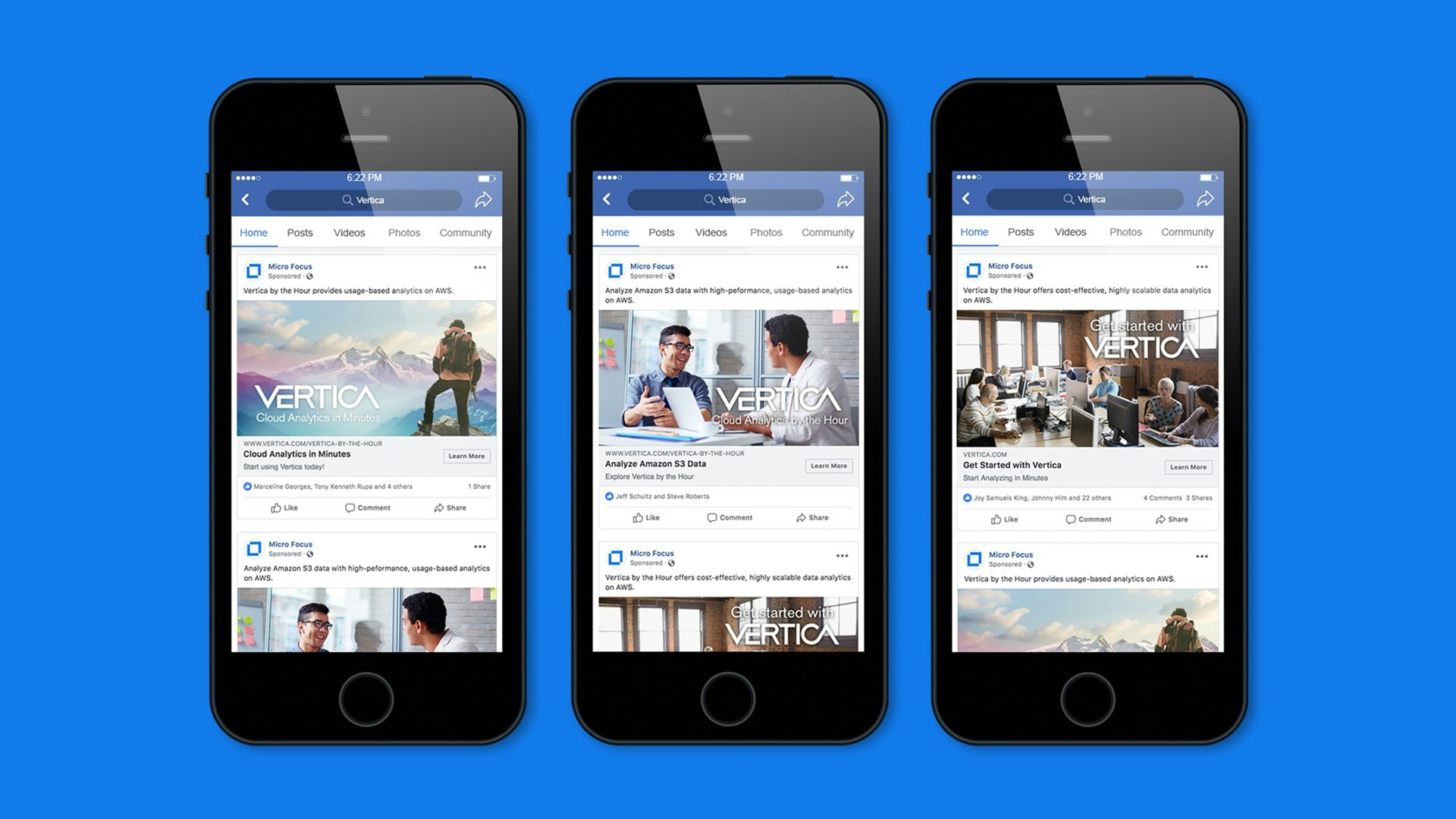Vertica by the Hour Facebook Ads on iPhones