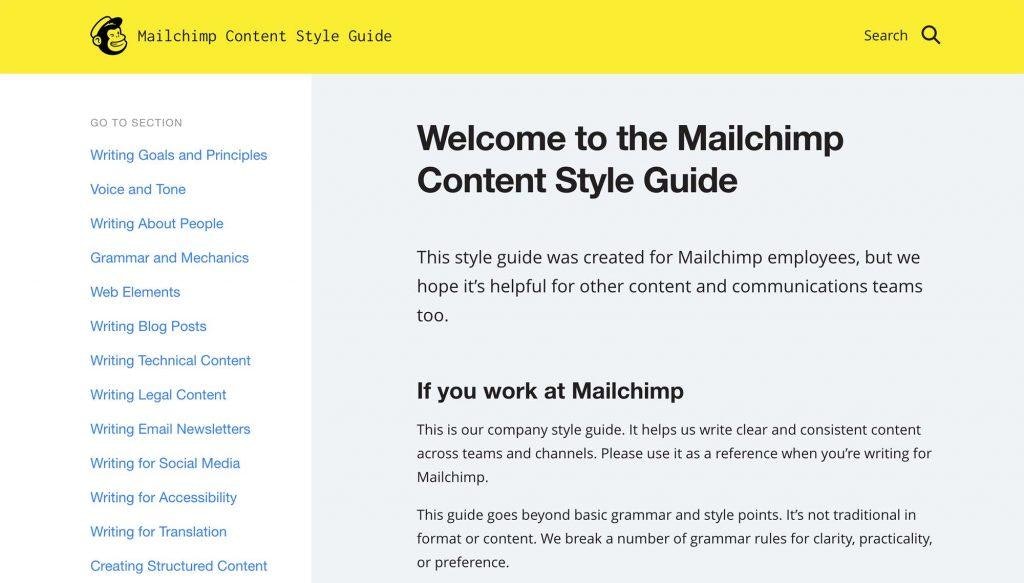 Mailchimp Style Guide