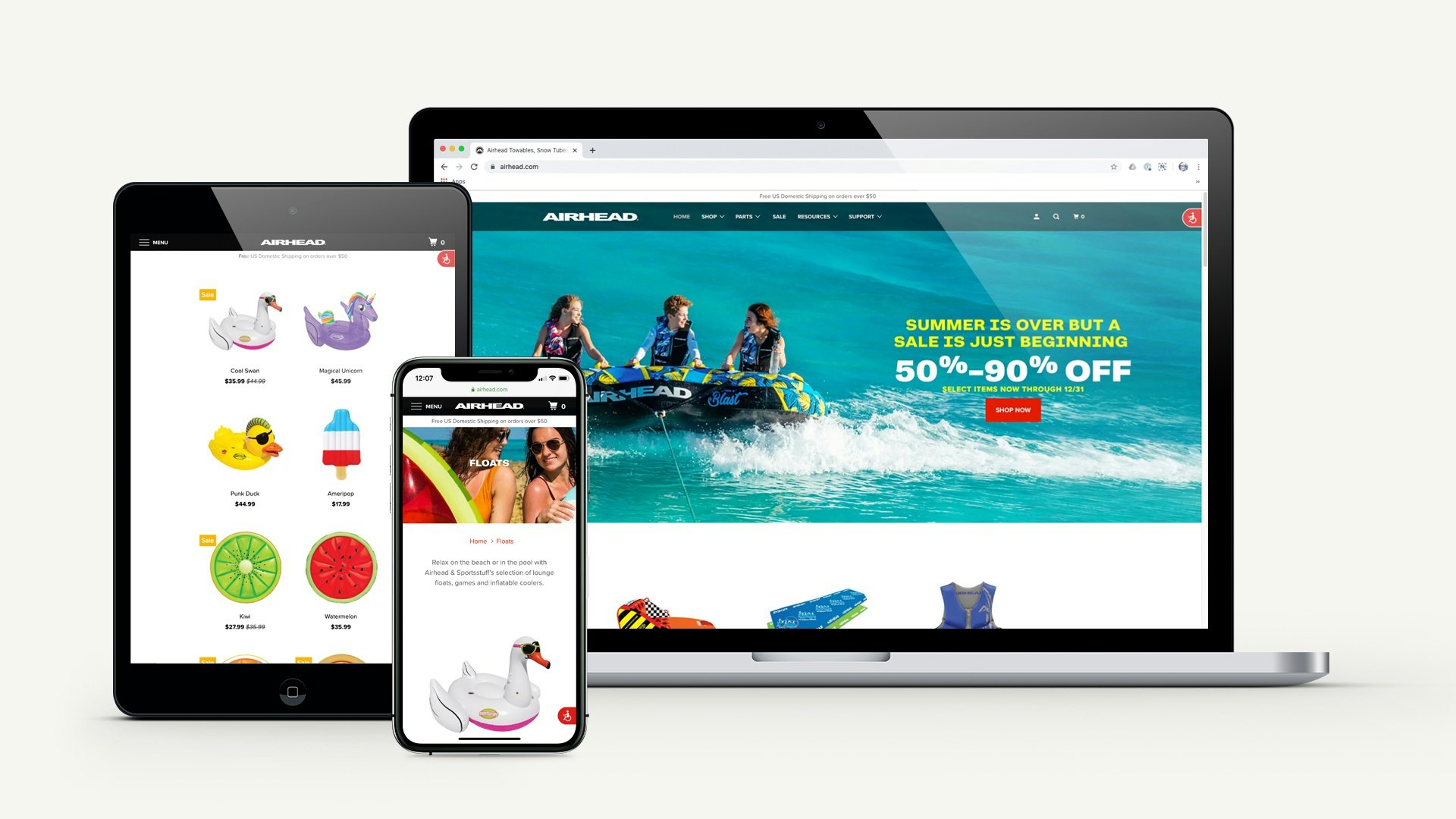 Airhead Website on Laptop Tablet and Phone