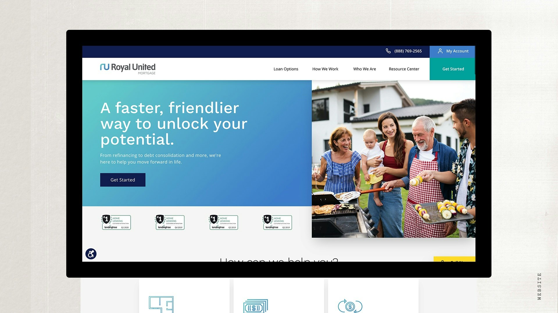 Royal United Mortgage Website on Desktop