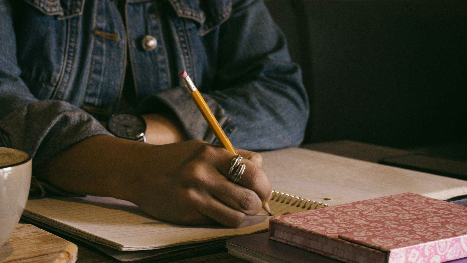Writing on a Piece of Paper